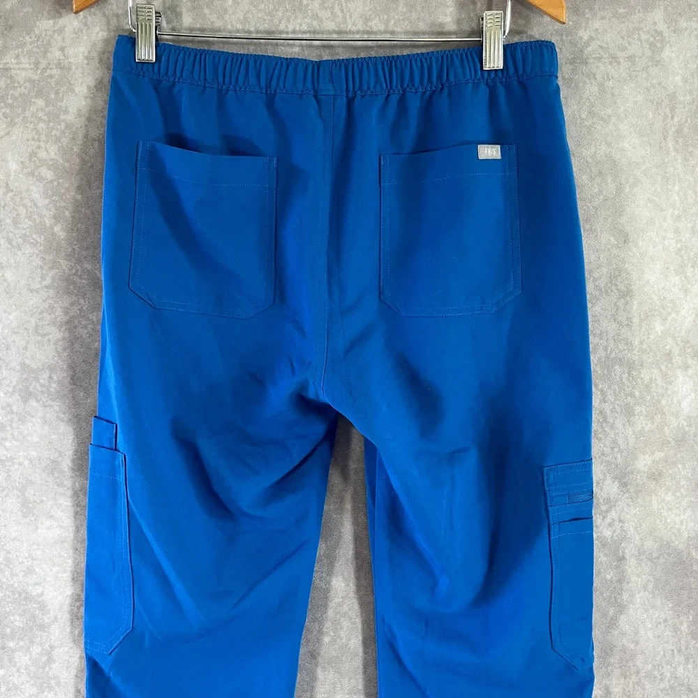 FIGS Scrub Pants Mens Small‎ Blue FIONx TM3001 Cargo Drawstring Medical Uniform